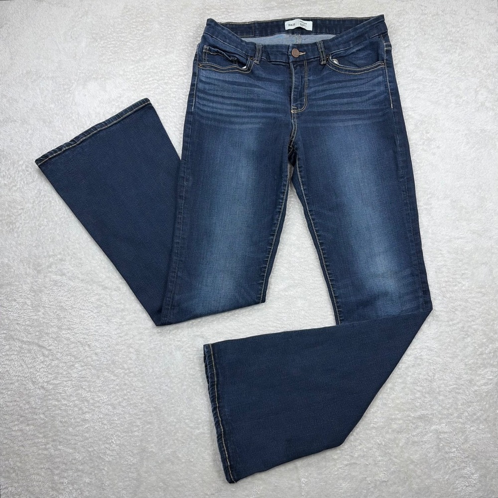 BKE Payton Flare Jeans Women 30x32 Dark Blue Mid Rise Universal Fit Stretch